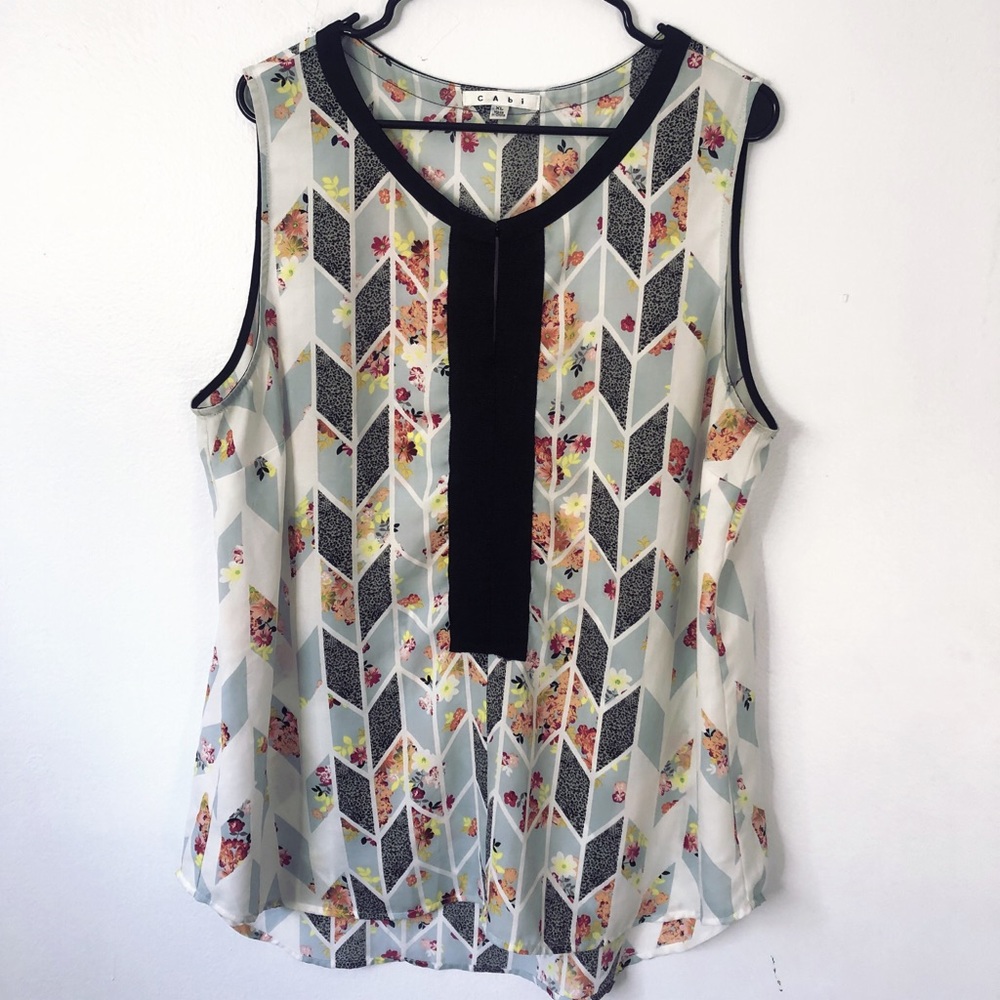 CAbi Grosgrain Blouse Style #249 Sz XL